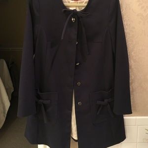 H&M Navy Bow Coat